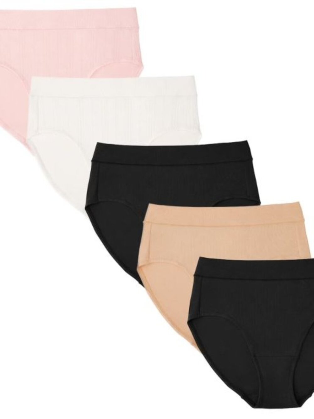 MEMBER'S MARK WOMEN'S SUPERSOFT COTTON BRIEFS 5 PACK BRAND NEW NEUTRAL